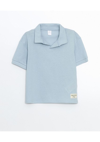 Yeni Sezon Resort Yaka Penye Erkek Çocuk Tişört modelleri