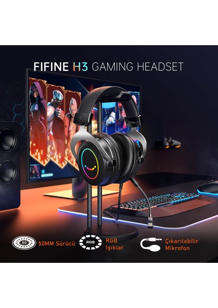 Ampligame H3 Mikrofonlu Rgb Gaming Oyuncu Kulaklığı fırsatları