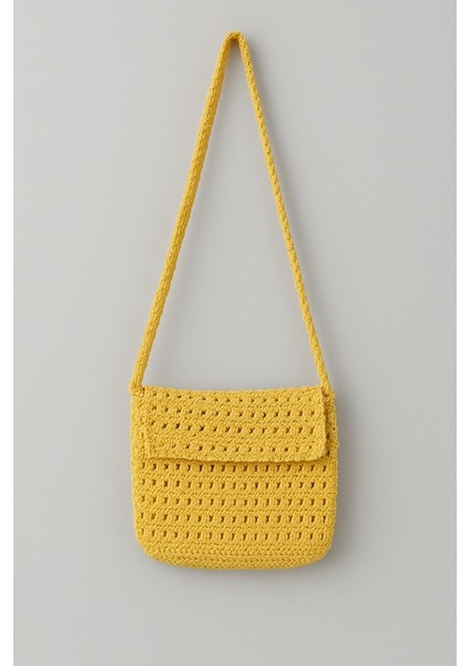 El Yapımı Sarı Örgü Omuz Çantası – Bohem Kadın Çanta fiyatları