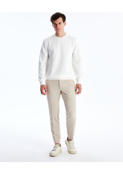 Yeni Sezon Bisiklet Yaka Uzun Kollu Erkek Dokulu Sweatshirt fiyatları