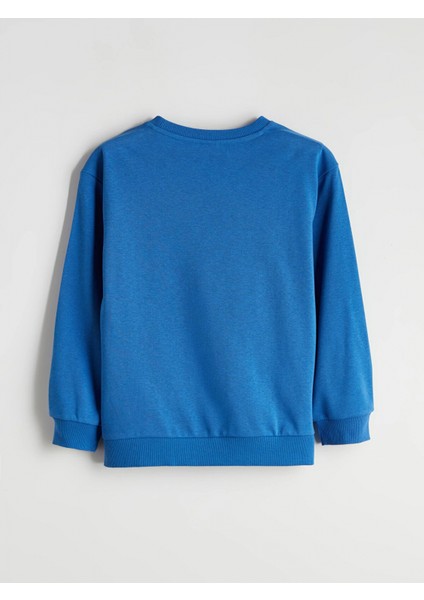 Lcw Kids Mavi Bisiklet Yaka Erkek Çocuk Sweatshirt modelleri