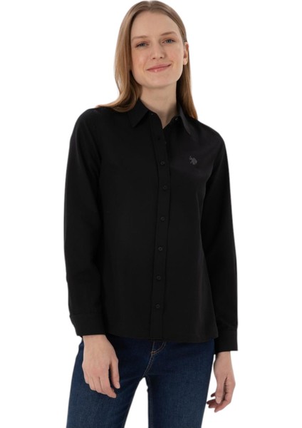 Kadın Siyah Uzun Kollu Basic Gömlek fiyatları