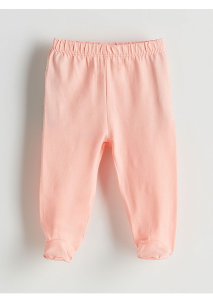 Yeni Sezon Beli Lastikli Çoraplı Kız Bebek Pijama Alt
