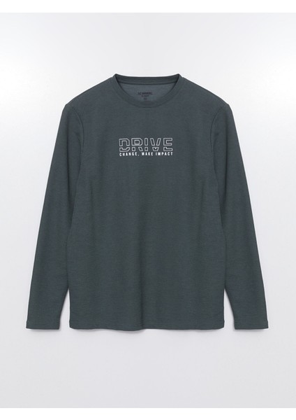 Yeni Sezon Bisiklet Yaka Uzun Kollu Baskılı Erkek Sweatshirt indirimleri