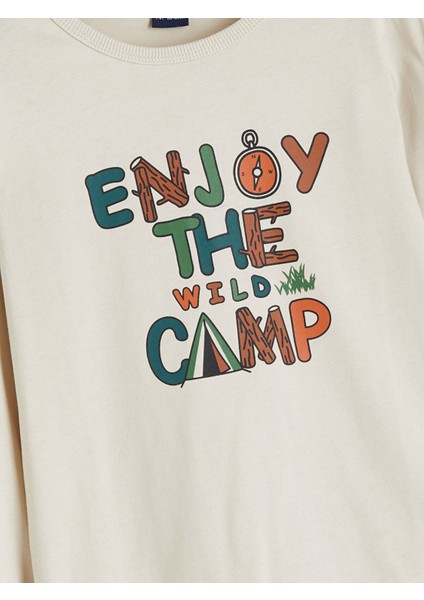 Yeni Sezon Bisiklet Yaka Baskılı Erkek Çocuk Pijama Takımı modelleri