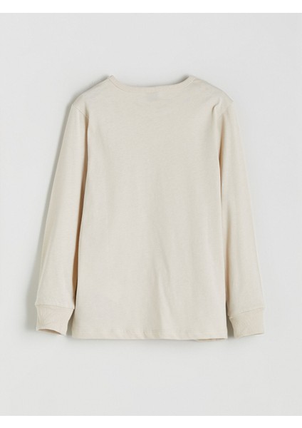 Yeni Sezon Bisiklet Yaka Baskılı Erkek Çocuk Pijama Takımı fırsatları