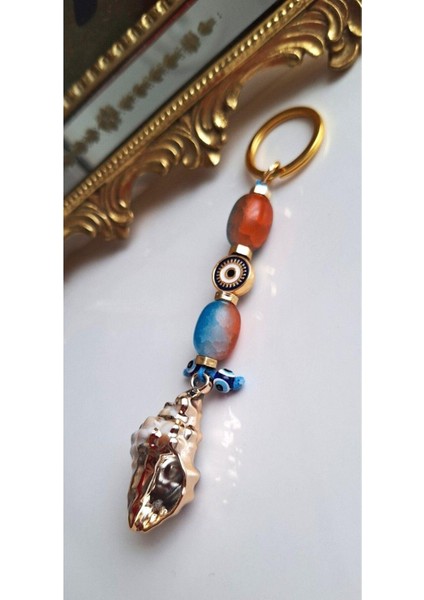 Hediyelik Nazar Boncuklu Deniz Kabuklu Anahtarlık 12 cm modelleri