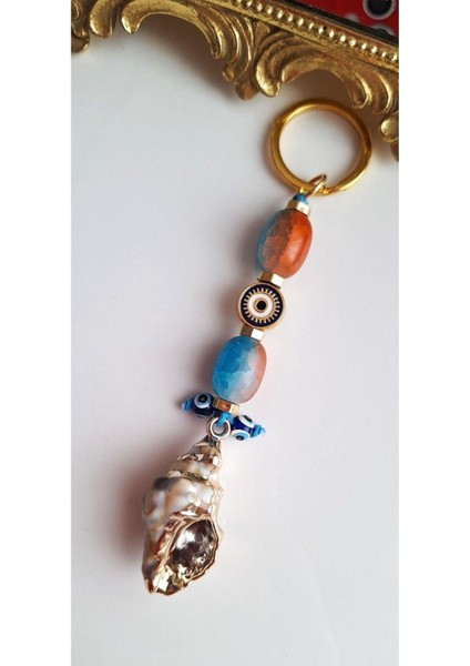 Hediyelik Nazar Boncuklu Deniz Kabuklu Anahtarlık 12 cm indirimleri