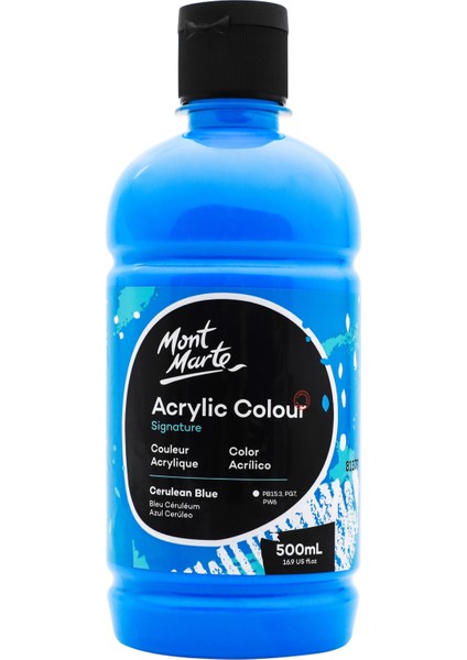mm Akrilik Renkli 500ML Signature - Cerulean Blue