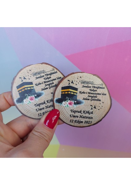 Umre Hatırası Ahşap Magnet 20'li Paket fırsatları