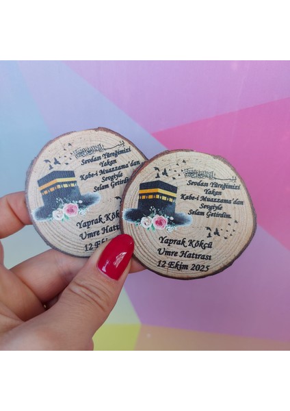 Umre Hatırası Ahşap Magnet 20'li Paket indirimleri