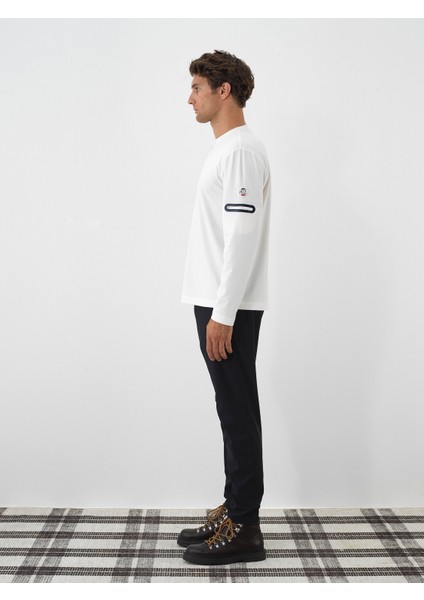 Erkek Ekru Esnek Dokulu Regular Fit Uzun Kollu Tişört modelleri