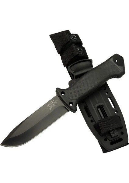 Tiger Tactical Htm 3321 A Siyah Outdoor / Survival Bıçak 27CM - Kauçuk Sap, Kılıflı, Kutulu
