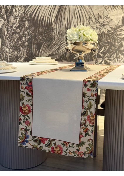 Keten Hürrem Desen Runner 40X140 cm