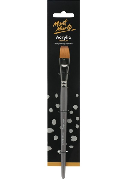 mm Sanatçı Akrilik Boya Fırçası Premium Taklon Düz Kısa Parlak 16