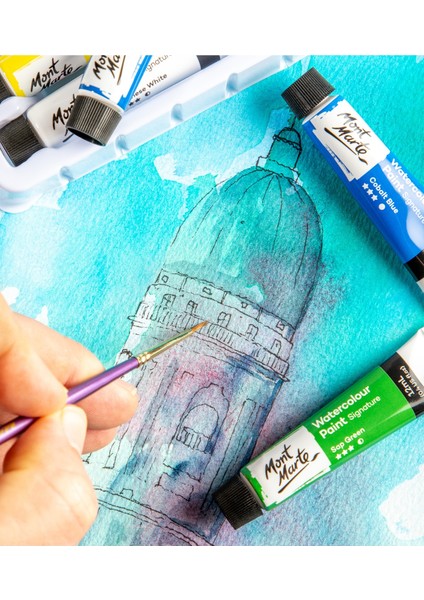 mm Sanatçı Suluboya Fırçası Premium Sable Yuvarlak 0 indirimleri