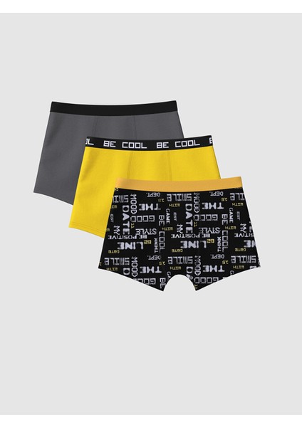 Yeni Sezon Baskılı Erkek Çocuk Boxer 3'lü