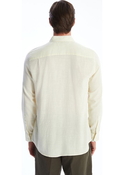 Yeni Sezon Slim Fit Uzun Kollu Armürlü Erkek Gömlek fırsatları