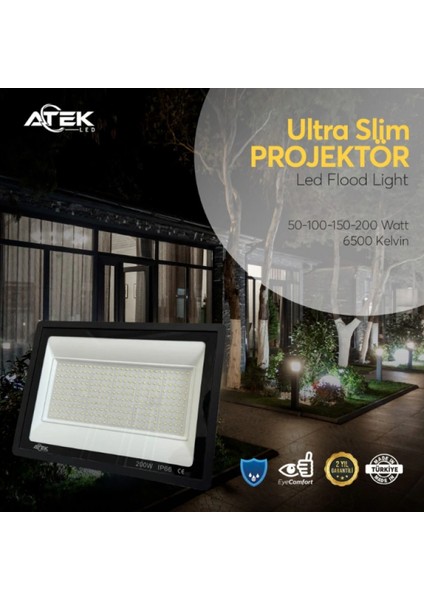 Ultra Slim Projektör Dış Mekan LED Işık