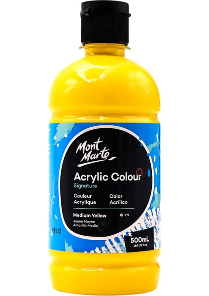 mm Akrilik Renkli 500ML Signature - Medium Yellow
