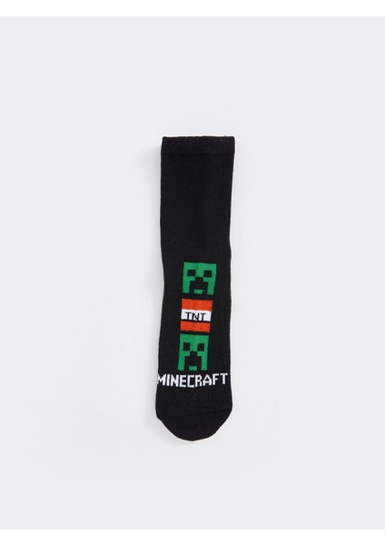 Yeni Sezon Minecraft Desenli Erkek Çocuk Soket Çorap 5'li fırsatları