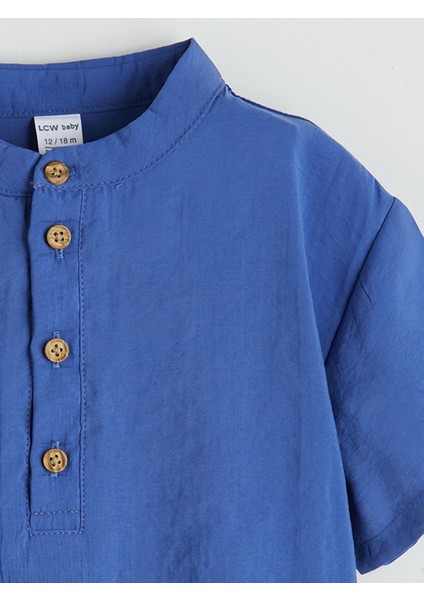 Yeni Sezon Hakim Yaka Erkek Bebek Gömlek ve Şort 2'li modelleri