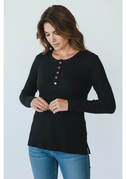 Kadın Yaka Düğme Detaylı Mevsimlik Bluz fiyatları