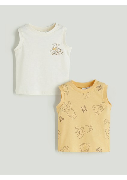 Yeni Sezon Winnie The Pooh Baskılı Erkek Bebek Atlet 2'li