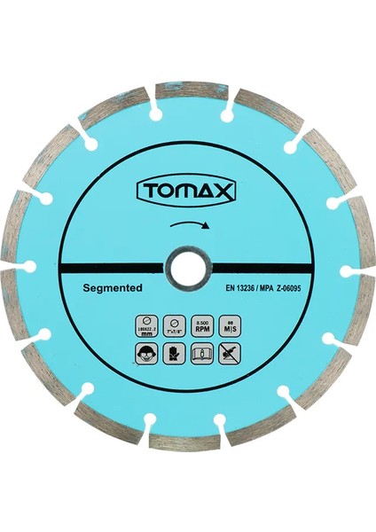 Segmentli Elmas Beton Kesici Disk - 180X2,2X22