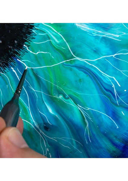 mm Sanatçı Akrilik Boya Fırçası Premium Taklon Detay 5/0 indirimleri