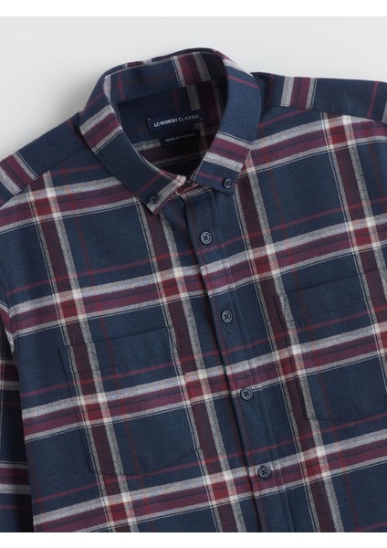 Yeni Sezon Regular Fit Uzun Kollu Ekose Gabardin Erkek Gömlek fiyatları