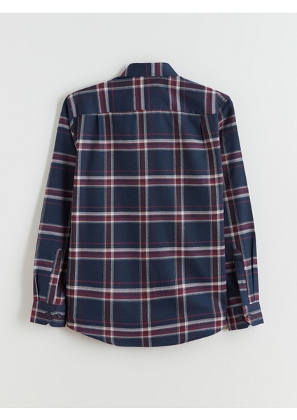 Yeni Sezon Regular Fit Uzun Kollu Ekose Gabardin Erkek Gömlek modelleri
