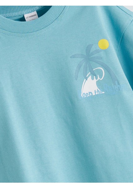 Yeni Sezon Bisiklet Yaka Baskılı Erkek Çocuk Tişört modelleri