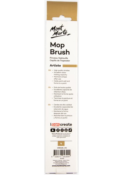mm Sanatçı Suluboya Fırçası Artiste Mop 4 fiyatları