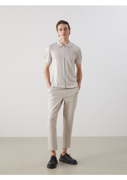 Yeni Sezon Polo Yaka Kısa Kollu Çizgili Erkek Triko Kazak fiyatları