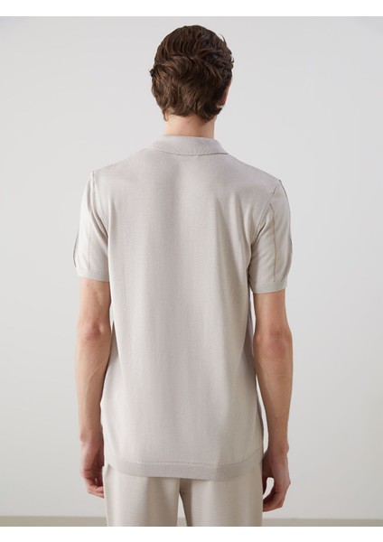 Yeni Sezon Polo Yaka Kısa Kollu Çizgili Erkek Triko Kazak fırsatları