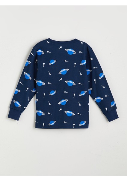 Yeni Sezon Bisiklet Yaka Erkek Çocuk Pijama Takımı modelleri