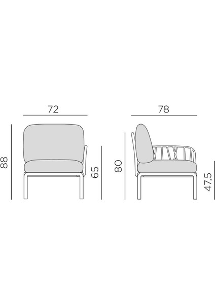 Komodo elemento Açık Mavi Modül Bahçe Koltuğu fiyatları