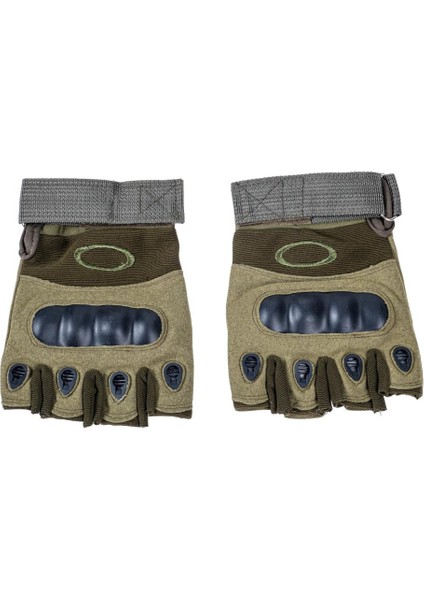 Parmaksız Kemik Taktikal Eldiven - Haki - 1108 fırsatları