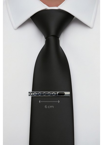 Kuşgözü Desen Siyah Kravat İğnesi fiyatları