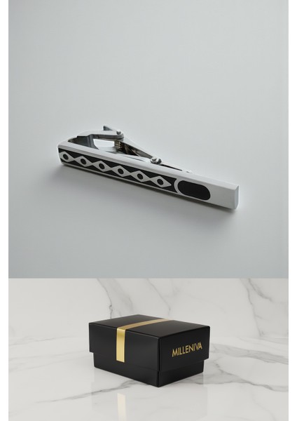 Kuşgözü Desen Siyah Kravat İğnesi modelleri