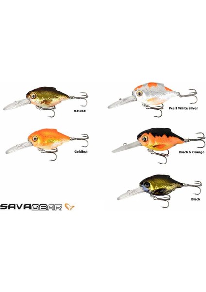Savage Gear 3D Crucian Crank 6,4 cm 23 gr Sf Dr Sahte Balık Black Orange fiyatları