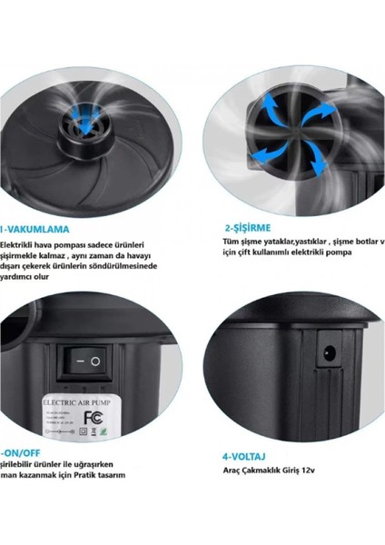 Iki Yönlü Elektrikli Hava Pompası modelleri