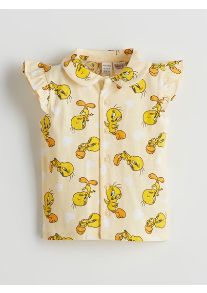 Yeni Sezon Tweety Baskılı Kız Bebek Şortlu Pijama Takım fiyatları
