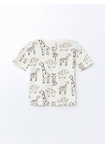 Yeni Sezon Bisiklet Yaka Baskılı Kısa Kollu Kız Bebek Tişört fiyatları