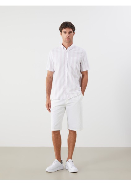 Yeni Sezon Regular Fit Armürlü Cepli Erkek Gömlek fiyatları