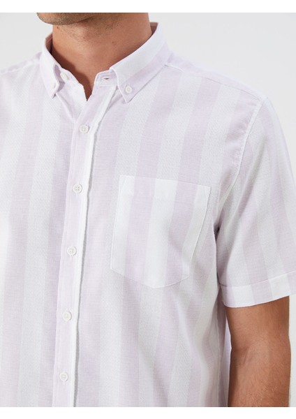 Yeni Sezon Regular Fit Armürlü Cepli Erkek Gömlek modelleri