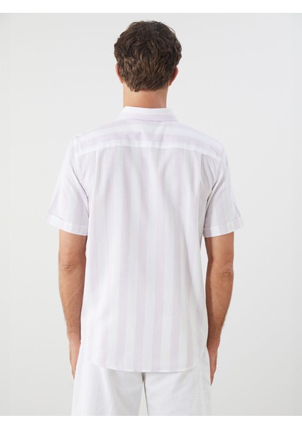 Yeni Sezon Regular Fit Armürlü Cepli Erkek Gömlek fırsatları