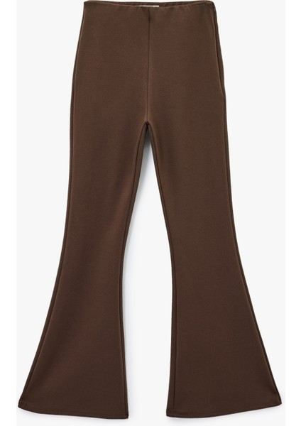 Slim Fit Pamuklu Ispanyol Paça Tayt Pantolon