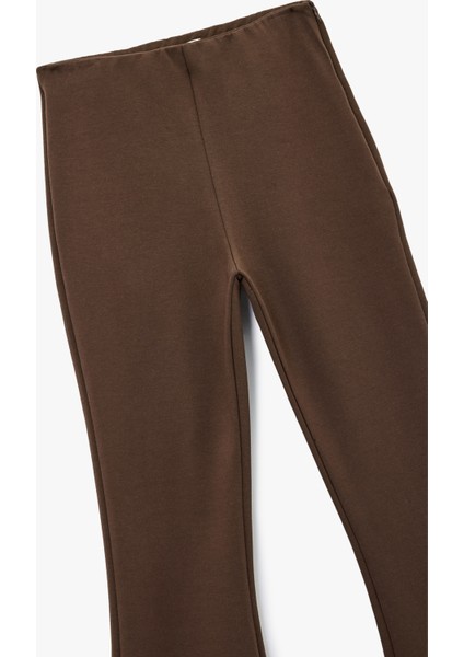 Slim Fit Pamuklu Ispanyol Paça Tayt Pantolon modelleri